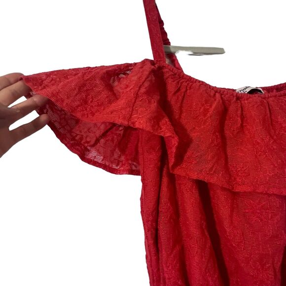 Abercrombie Kids Girls Off The Shoulder Strappy Ruffle Dress 13/14 - Picture 2 of 7